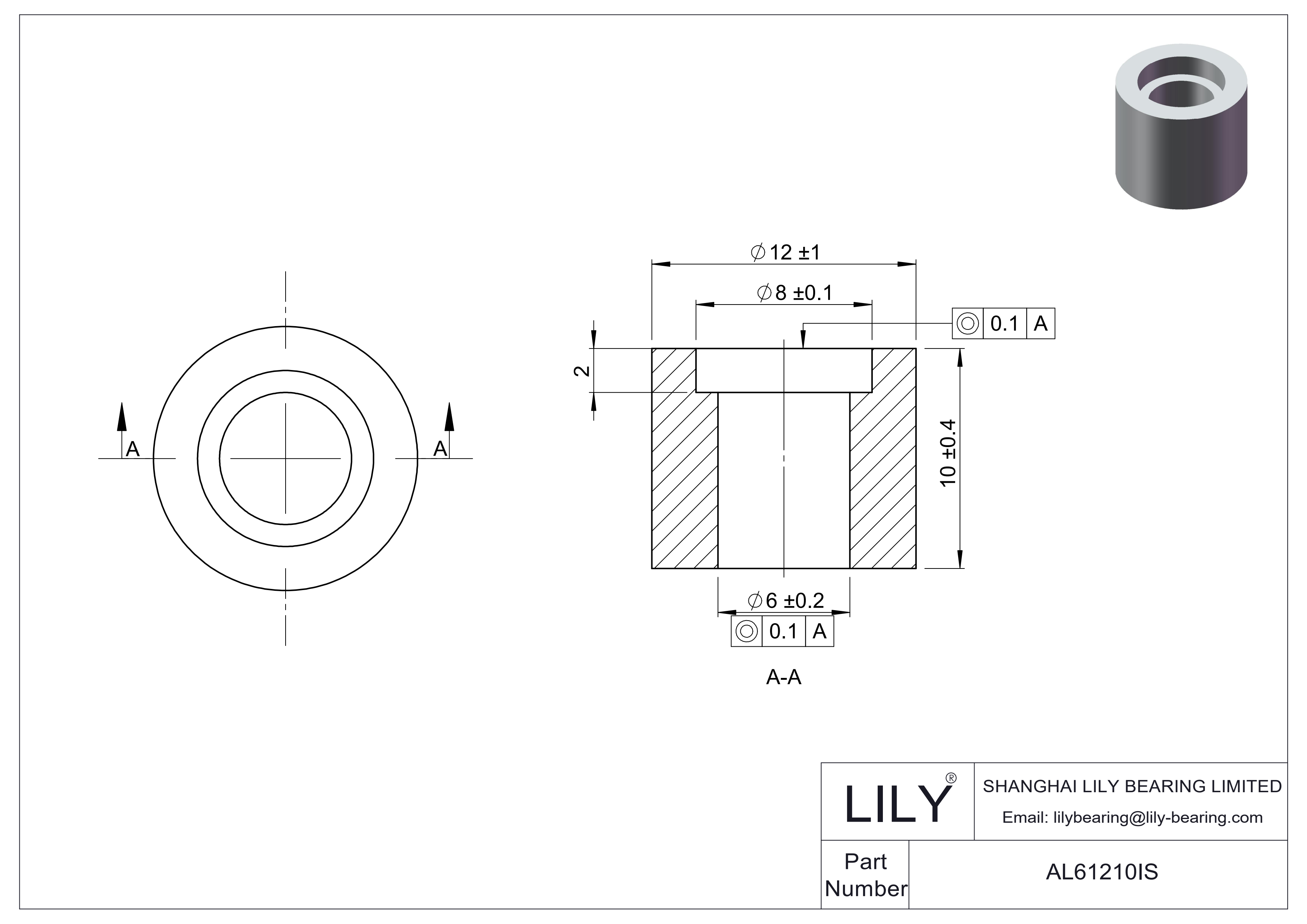 AL61210IS Componentes del óxido de aluminio (Al2O3) cad drawing